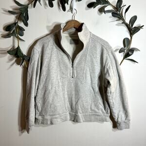 Everlane Gray 1/2 Zip Pullover Sweatshirt